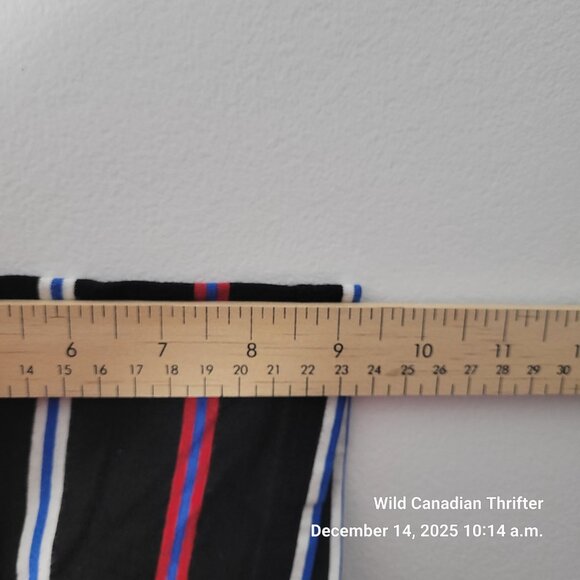 Vans X-Large Black Striped Cotton T-Shirt Short Sleeve Casual Skate Tee - Picture 6 of 7